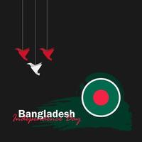 vector del día de la independencia con banderas de bangladesh.