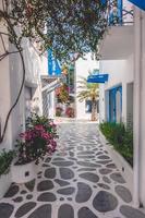 Traditional houses on Santorini, Greece photo