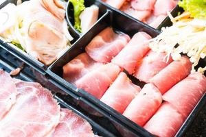 Raw pork meat photo