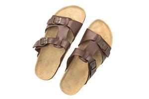 Men leather sandal and flip flop shoes photo