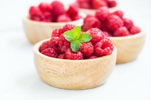 Red rasberries fruit photo