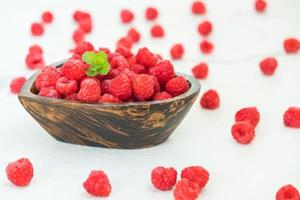 Red raspberries fruit photo