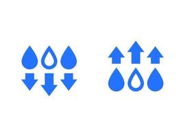 humidity level up or down icons on white vector