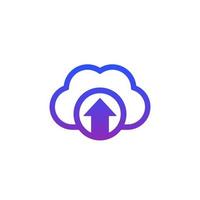 upload in the cloud, vector icon