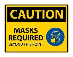 Caution Symbol Masks Required Beyond This Point Sign vector