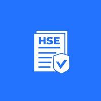 HSE icon, health, safety and environment vector
