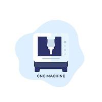 icono de la máquina cnc, vector plano