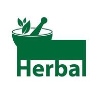 green herbal logo template ,herbal on white background vector