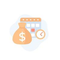 payment calendar, payday vector icon