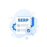 icono de serp, vector de optimización seo