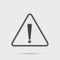 Exclamation mark symbol,Warning Dangerous black icon on white vector