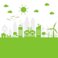 Green cities help the world with eco-friendly concept ideas.vector illustration vector