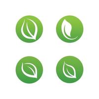 Logos of green Tree leaf ecology vector