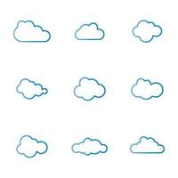 Cloud template vector