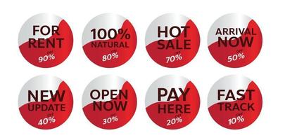 red banner promotion tag design for marketing vector