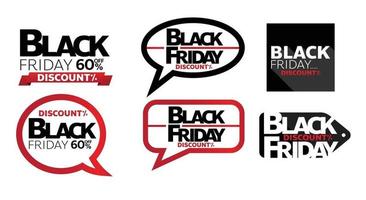 black friday sale shop promotion tag design for marketing vector