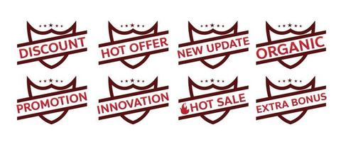 red banner promotion tag design for marketing vector