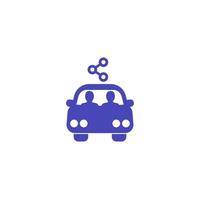 carpool, share a car icon vector