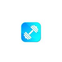 Fitness icon for app, vector