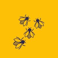 bees vector for web and print