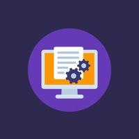 archivo de configuración, icono de vector de configuración del sistema