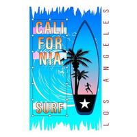 California Surf Print Shirt vector