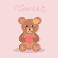 cute bear illustration vector