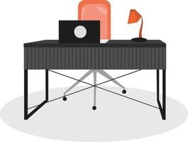 escritorio de diseño de lugar de trabajo vector
