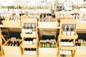 Abstract blur and defocused wine shop photo