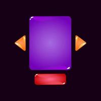 Set of colorful jelly game ui board pop up template for gui asset elements vector