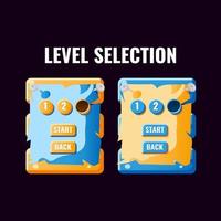 Funny casual game ui level selection interface. vector