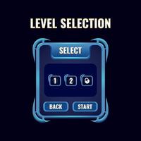 Fantasy glossy rpg game ui level selection interface. vector