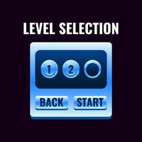 Fantasy space game ui level selection interface. vector