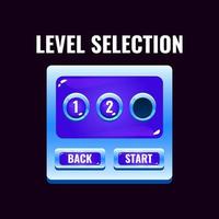 Space jelly game ui level selection interface. vector