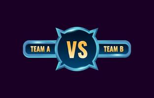 Fantasy glossy vs medal badge frame vector