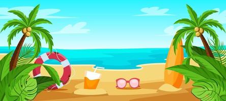 Summer Beach Background vector