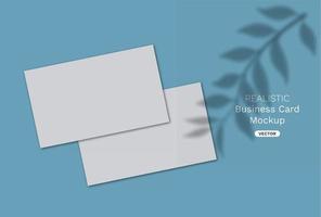 Mockup branding business cards template with vector shadow effects.
