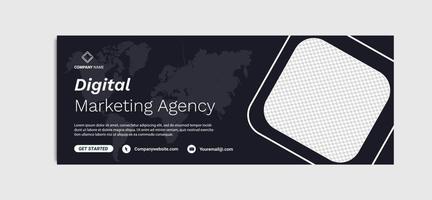 Digital Marketing template banner design for social media, Digital business marketing promotion timeline facebook and social media cover template