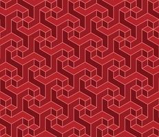 Geometric pattern with three-dimensional shape vector