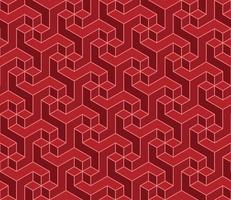 Geometric pattern with three-dimensional shape vector