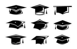 Graduation hat vector illustration in the flat style. Graduation cap  isolated on the transparent background. 12352057 Vector Art at Vecteezy