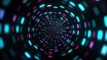 hellblau-lila blinkende LED-Kreis Lichtschleife video