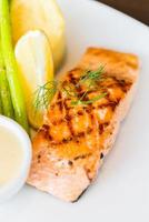 Salmon fish fillet grilled steak photo