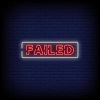 Failed Neon Signs Style Text Vector