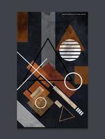 Abstract Geometric Shapes Background Composition, Suitable For Printing As A Paintng, Interior Decoration, Social Posts, Flyers , Book Covers Etc vector