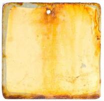 Rusty metal plate isolated photo