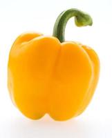 Yellow pepper isolated on white photo