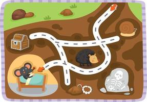 Educational maze game for children Illustration vector