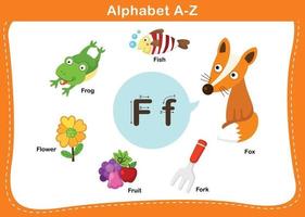 Alphabet Letter F vector illustration