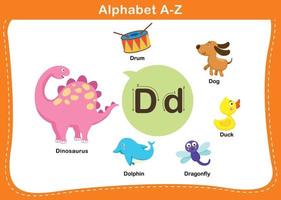 Alphabet Letter D vector illustration
